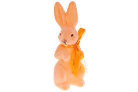 113-054 Decorative figurine Rabbit, 21.5cm, color - orange