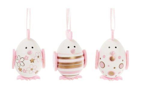 781-938 Set of Easter decorations on a hanger, 6cm