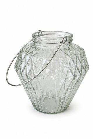 751424 Glass candlestick (H19cm)