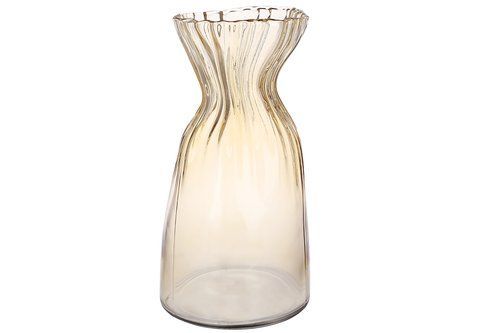 591-389 Glass vase Grace 20.5cm, color - amber