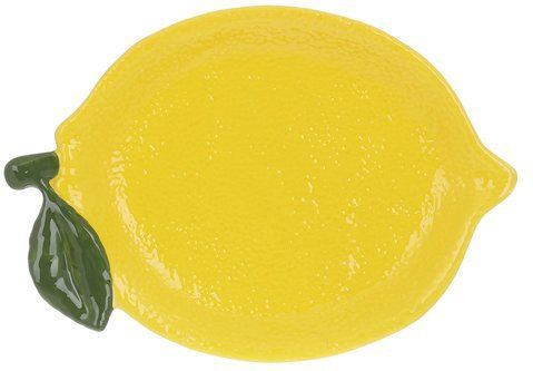 928-055  Тарілка керамічна Lemon, 26*18см, колір-жовтий 928-055 фото