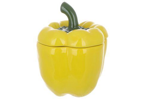 928-079 Ceramic jar "Pepper" 550ml, color - yellow
