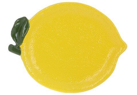 928-054  Тарілка керамічна Lemon, 30*18см, колір-жовтий 928-054 фото