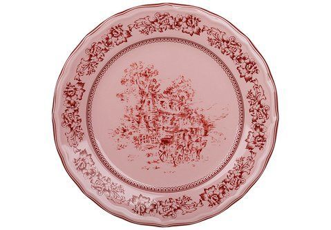 K310  Тарілка порцелянова D27*2.5см Heritage Toile Collection, колір - винтажний рожевий K310 фото