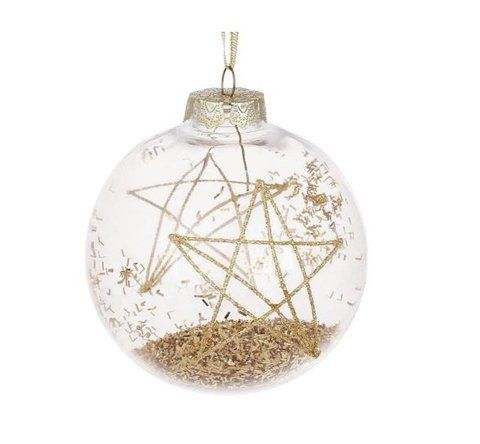 898-244 Plastic ball gold star, 10cm