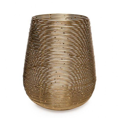 110488-1 Candlestick metal gold, 18cm