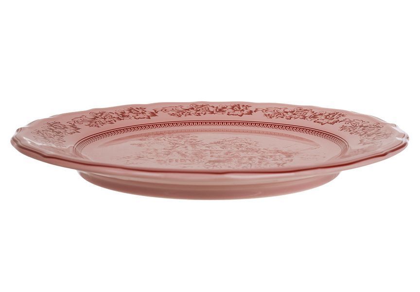 K310 Porcelain plate D27*2.5cm Heritage Toile Collection, color - vintage pink