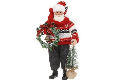 NY14-801 Christmas decorative toy Santa, 28cm, color - red with gray