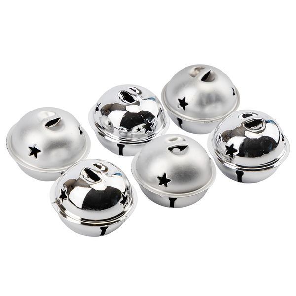 6040-016 Set of Christmas tree toys "Silver bells" (6 pcs), 4 cm