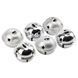 6040-016 Set of Christmas tree toys "Silver bells" (6 pcs), 4 cm