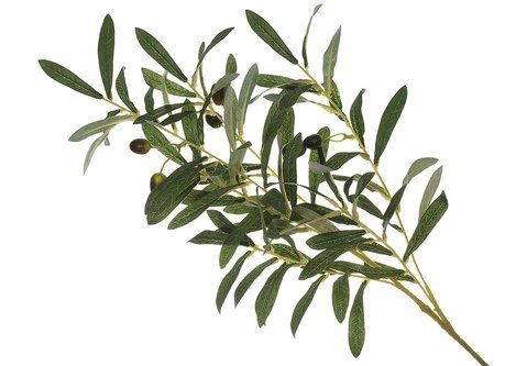 137-020 Decorative Olive branch 90 cm, green color