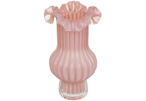 992-458 Glass vase 26*13.5cm pink