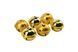 6040-017 Set of Christmas tree toys "Golden Bells" (6 pcs), 4 cm