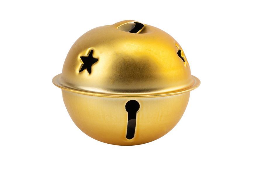 6040-017 Set of Christmas tree toys "Golden Bells" (6 pcs), 4 cm