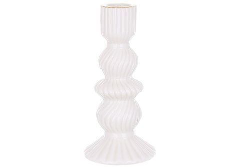 747-029 Ceramic candlestick, figured shape (candle 22mm), D7.5*15.5cm, color - white