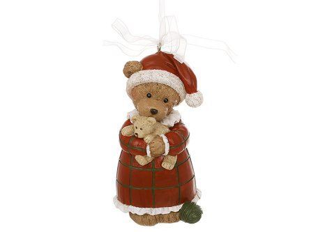 890-279 Hanging figurine Teddy Bear - girl 6.5*5.5*12. 5cm