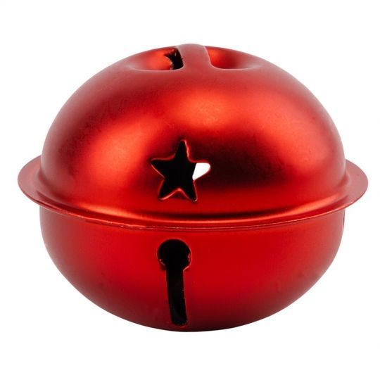 6040-018 Set of Christmas tree toys "Red Bells" (6 pcs), 4 cm