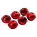 6040-018 Set of Christmas tree toys "Red Bells" (6 pcs), 4 cm