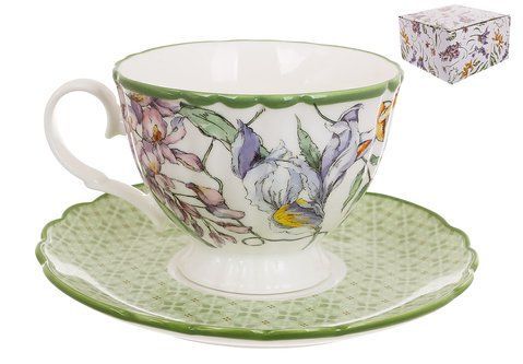 498-341  Porcelain cup and saucer set 280 ml Wisteria Garden