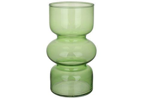 527-812 Glass vase Retro D10*18cm, color - green