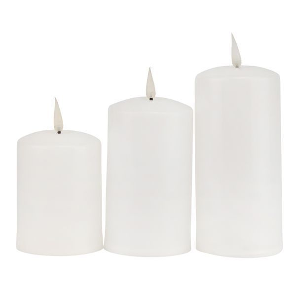 6032-019 Set of 3 LED candles (LED), white, 15 cm * 12.5 cm * 10 cm