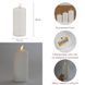 6032-019 Set of 3 LED candles (LED), white, 15 cm * 12.5 cm * 10 cm