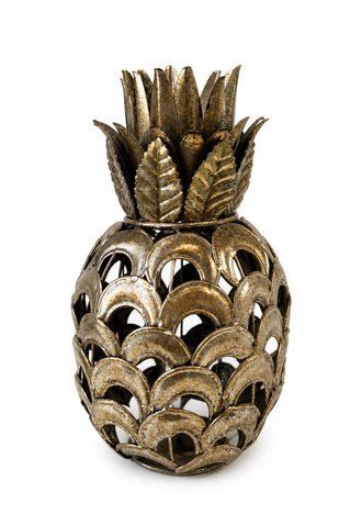 75855 Metal candle holder Pineapple (H28cm)