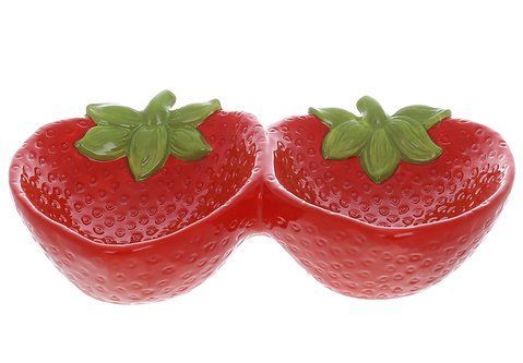 928-042 Ceramic bowl Strawberry, 21.2cm, color-red