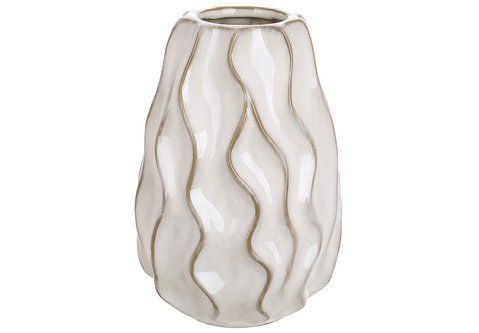 733-807 Ceramic vase Wave H=17cm, color - gray
