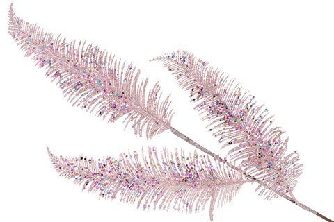 839-447 Decorative branch 78cm, color - pink glitter