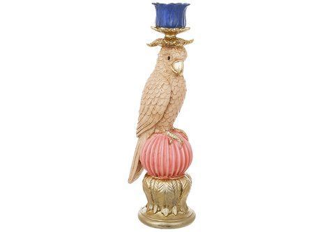 419-329 Decorative candlestick Parrot (candle d=23mm), 9*8.7*28cm