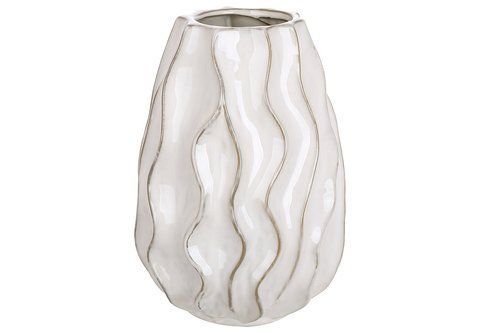 733-805 Ceramic vase Wave H=22cm, color - gray