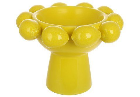 457-340 Fruit bowl on a leg Lemon D25*18cm
