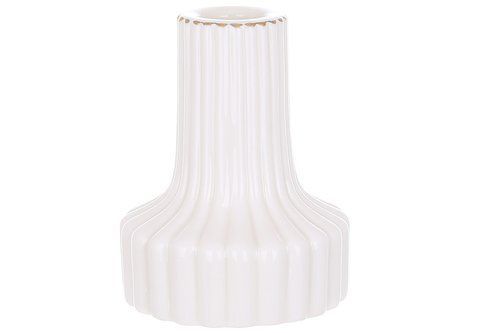 747-027 Ceramic candlestick, figured shape (candle 22mm), D8*9.5cm, color - white