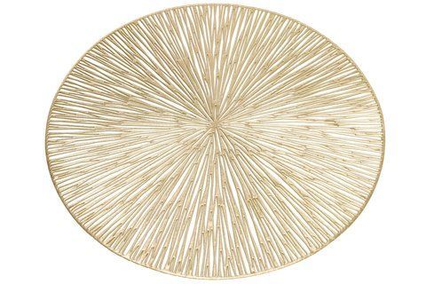 445-018 Serving napkin (placemat) Modern gold D38cm