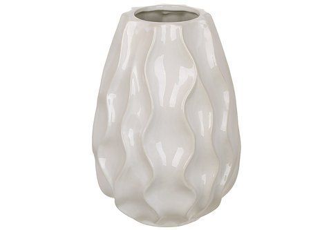 733-803 Ceramic vase Wave H=22cm, color - white