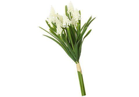 Muscari bouquet x10 flowers H33cm white