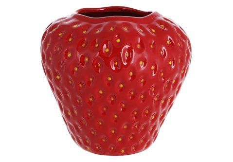 998-003 Ceramic vase Strawberry 15.5*15*16cm, color - red