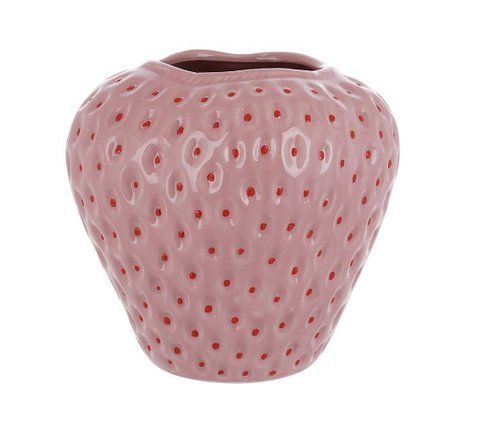998-004 Ceramic vase Strawberry 15.5*15*16, color pale pink