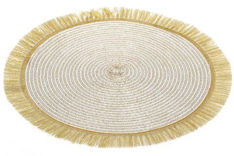 445-058 Serving napkin (placemat) Casual, color - natural beige D38cm
