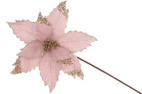807-256 Decorative Poinsettia branch, 50cm, color - pink