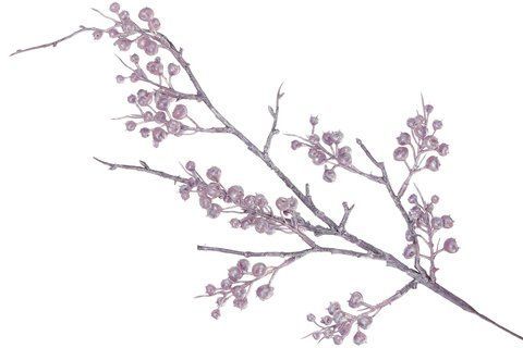839-353 Decorative branch 55cm, color - purple mother of pearl