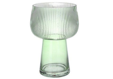 591-377 Glass vase Scandi 27cm, color - green