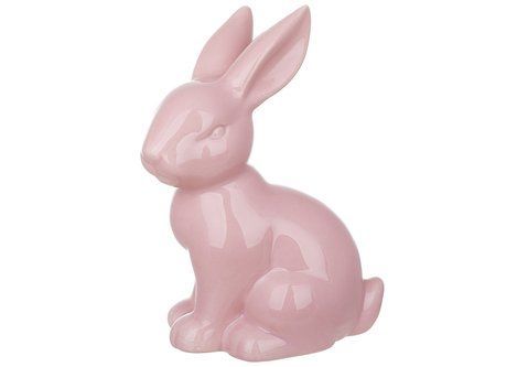 495-515  Decorative porcelain figurine Rabbit, 10.3*7*14cm, color - pink