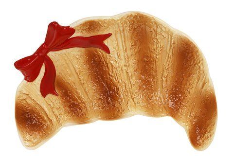 733-830  Керамічне блюдо Croissant 20.2*14.7*4.3см, коричневе 733-830 фото