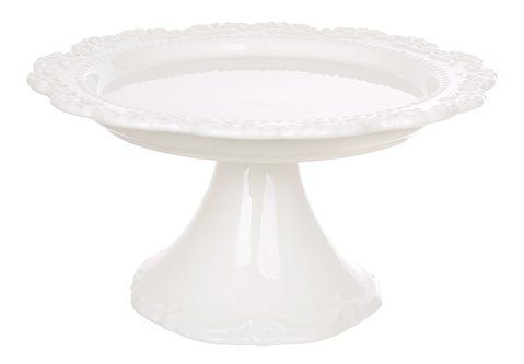 988-528 Porcelain dish on a leg D22.5*12cm Ajoure