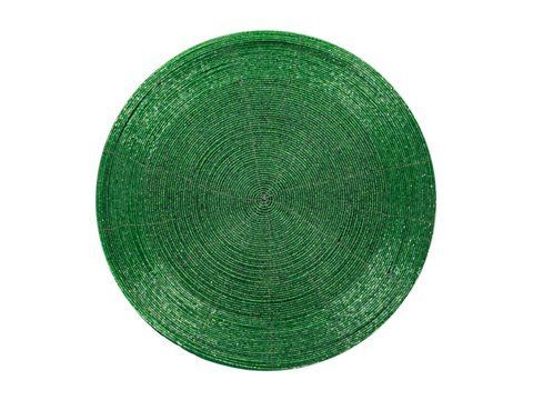 877-089 Coaster (beads) 35cm green