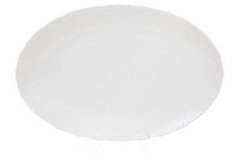 558-503 Oval porcelain plate 30cm, color - white