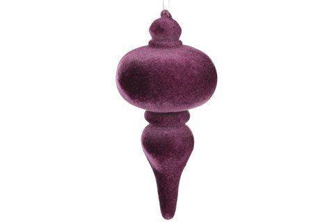 113-514 Christmas tree decoration 15cm, color - dark purple velor