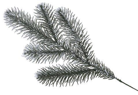 GU-08 Branch cast green snow-covered (5 branches), 32cm
